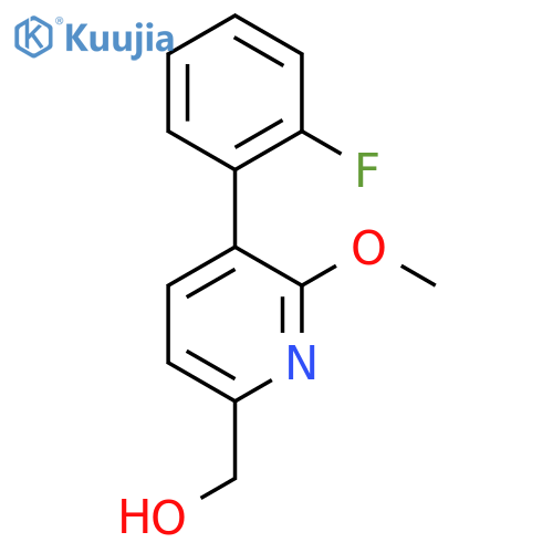 5-(2-Fluorophenyl)-6-methoxypyridine-2-methanol structure