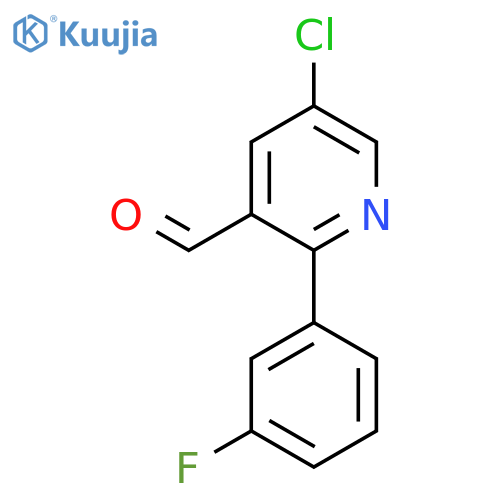 5-Chloro-2-(3-fluorophenyl)nicotinaldehyde structure