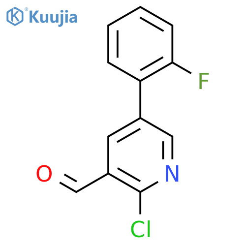 2-Chloro-5-(2-fluorophenyl)nicotinaldehyde structure