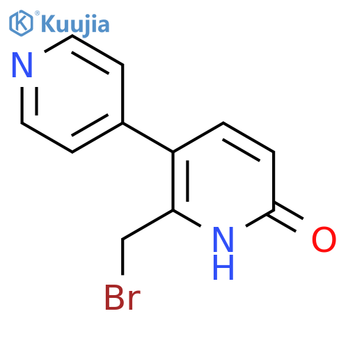 2-Bromomethyl-6-hydroxy-3-(pyridin-4-yl)pyridine structure