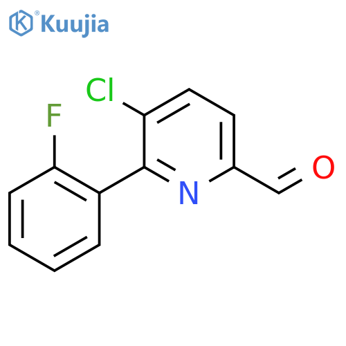 5-Chloro-6-(2-fluorophenyl)picolinaldehyde structure