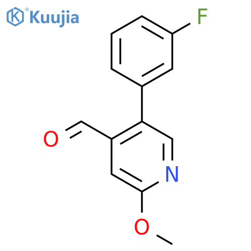 5-(3-Fluorophenyl)-2-methoxyisonicotinaldehyde structure