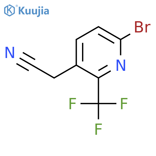 6-Bromo-2-(trifluoromethyl)pyridine-3-acetonitrile structure