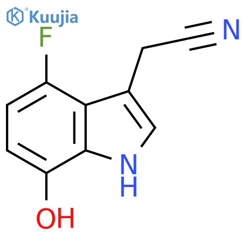 4-Fluoro-7-hydroxyindole-3-acetonitrile structure