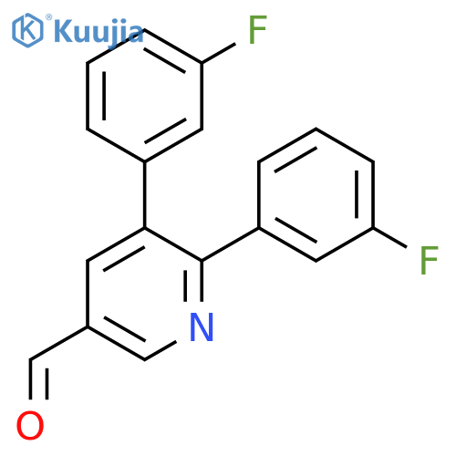 5,6-Bis(3-fluorophenyl)nicotinaldehyde structure