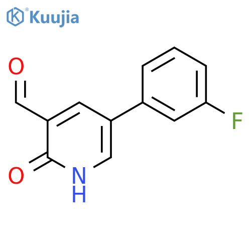 5-(3-Fluorophenyl)-2-hydroxynicotinaldehyde structure