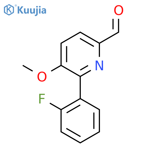 6-(2-Fluorophenyl)-5-methoxypicolinaldehyde structure