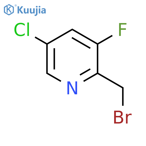Pyridine, 2-(bromomethyl)-5-chloro-3-fluoro- structure