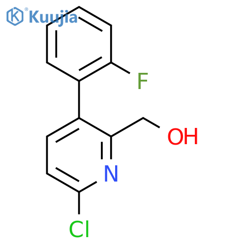 6-Chloro-3-(2-fluorophenyl)pyridine-2-methanol structure