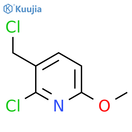2-Chloro-3-(chloromethyl)-6-methoxypyridine structure
