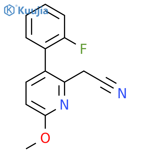 3-(2-Fluorophenyl)-6-methoxypyridine-2-acetonitrile structure