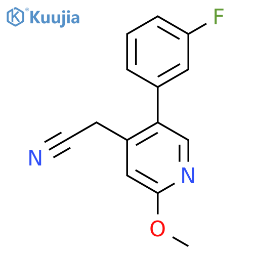 5-(3-Fluorophenyl)-2-methoxypyridine-4-acetonitrile structure