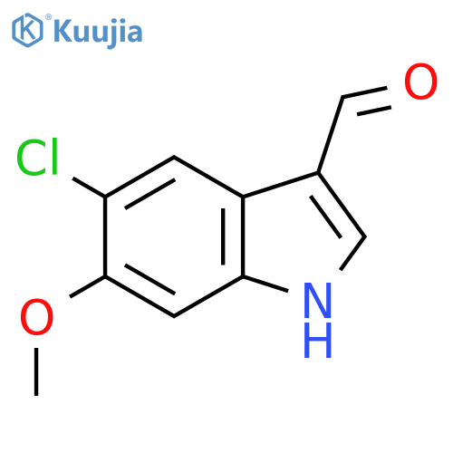 5-chloro-6-methoxy-1H-Indole-3-carboxaldehyde structure