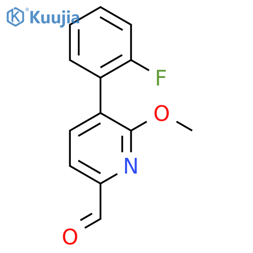 5-(2-Fluorophenyl)-6-methoxypicolinaldehyde structure