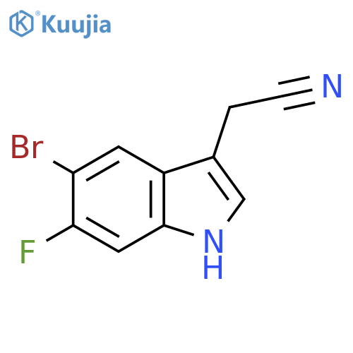 2-(5-Bromo-6-fluoro-1h-indol-3-yl)acetonitrile structure