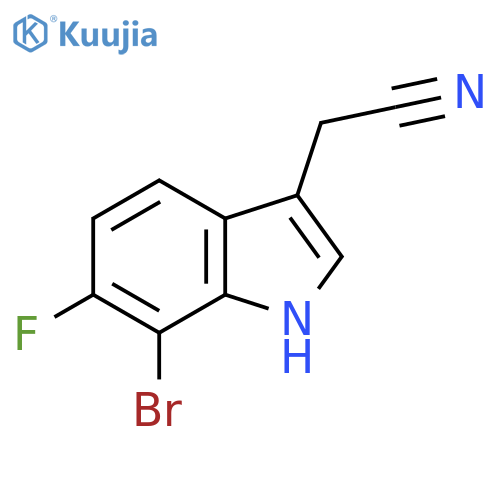 7-Bromo-6-fluoroindole-3-acetonitrile structure