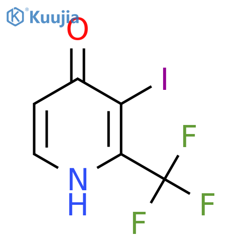4-Hydroxy-3-iodo-2-(trifluoromethyl)pyridine structure