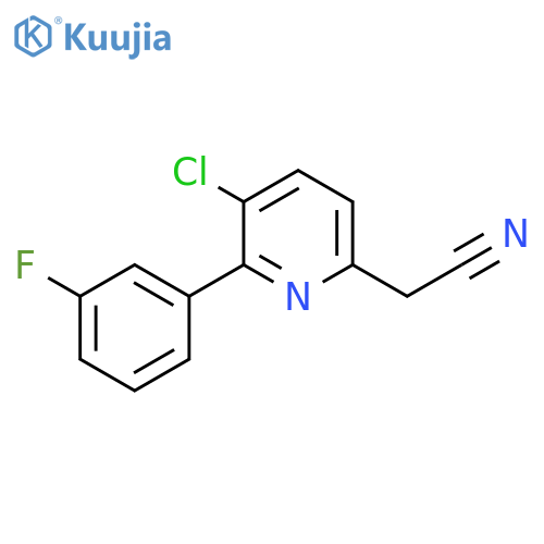 5-Chloro-6-(3-fluorophenyl)pyridine-2-acetonitrile structure