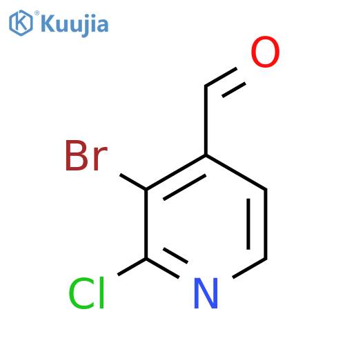 3-Bromo-2-chloropyridine-4-carboxaldehyde structure