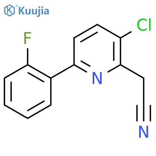 3-Chloro-6-(2-fluorophenyl)pyridine-2-acetonitrile structure
