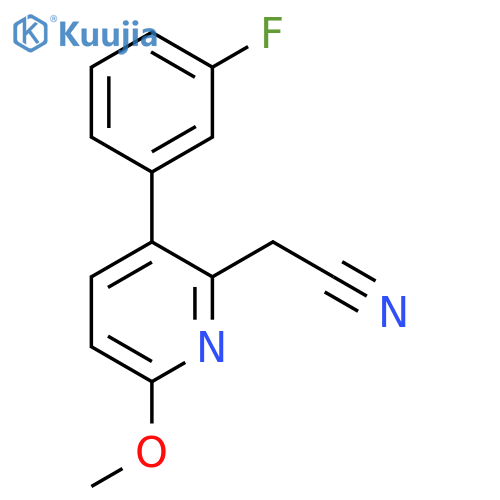 3-(3-Fluorophenyl)-6-methoxypyridine-2-acetonitrile structure