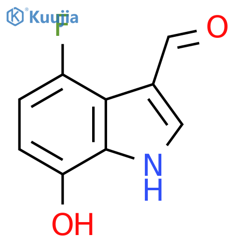 4-Fluoro-7-hydroxyindole-3-carboxaldehyde structure