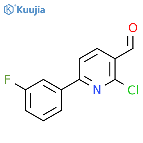 2-Chloro-6-(3-fluorophenyl)nicotinaldehyde structure