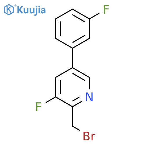 2-Bromomethyl-3-fluoro-5-(3-fluorophenyl)pyridine structure