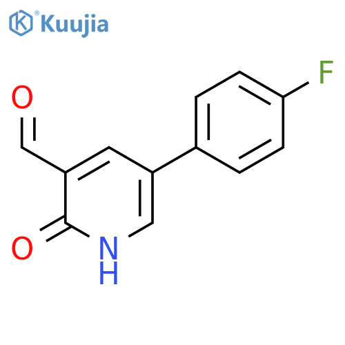 5-(4-Fluorophenyl)-2-hydroxynicotinaldehyde structure