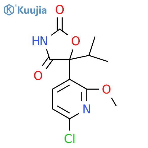 5-(6-Chloro-2-methoxy-pyridin-3-yl)-5-isopropyl-oxazolidine-2,4-dione structure