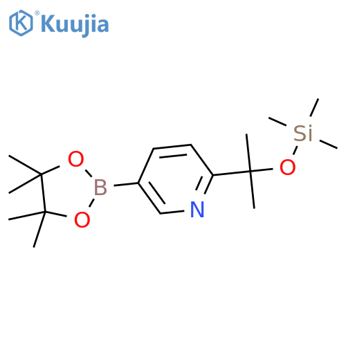 5-(4,4,5,5-tetramethyl-1,3,2-dioxaborolan-2-yl)-2-{2-[(trimethylsilyl)oxy]propan-2-yl}pyridine structure