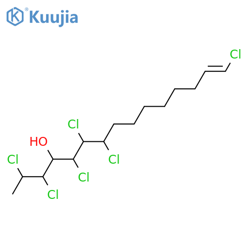 2,3,5,6,7,15-Hexachloro-14-pentadecen-4-ol; (2R,3S,4R,5S,6S,7R,14E)-form structure