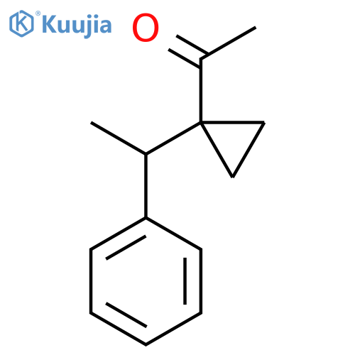 1-1-(1-phenylethyl)cyclopropylethan-1-one structure
