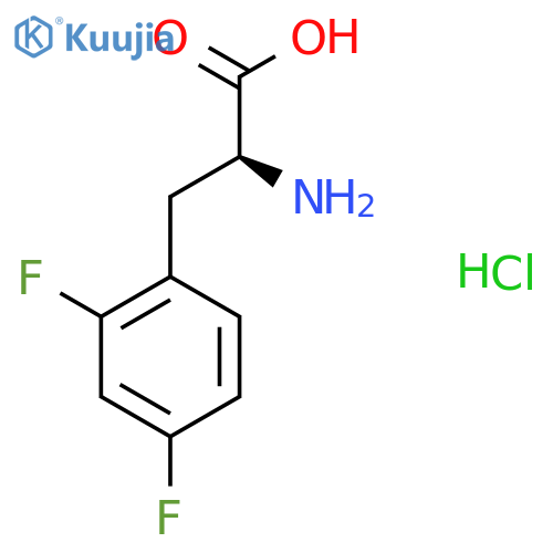 (2S)-2-amino-3-(2,4-difluorophenyl)propanoic acid hydrochloride structure