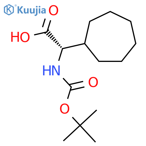 (2S)-2-(tert-butoxycarbonylamino)-2-cycloheptyl-acetic acid structure