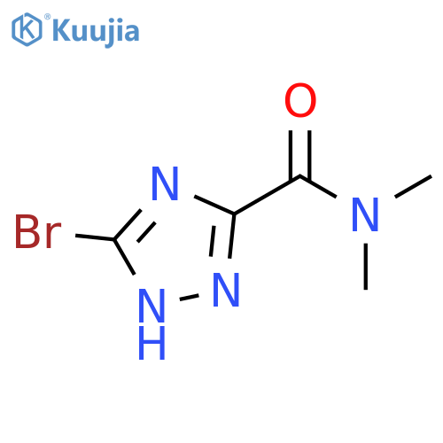 3-bromo-N,N-dimethyl-1H-1,2,4-triazole-5-carboxamide structure