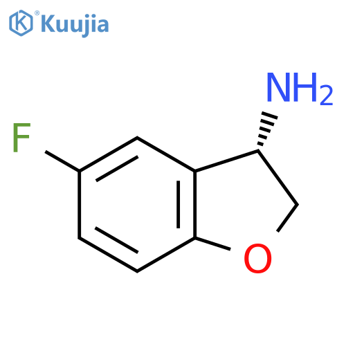 (3S)-5-Fluoro-2,3-dihydro-1-benzofuran-3-amine structure