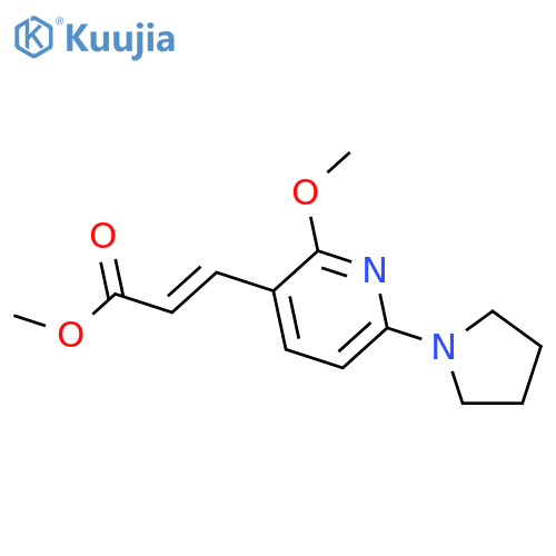 (E)-Methyl 3-(2-Methoxy-6-(pyrrolidin-1-yl)pyridin-3-yl)acrylate structure