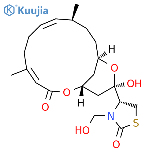 2-Thiazolidinone,4-[(1R,4Z,8Z,10S,13R,15R)-15-hydroxy-5,10-dimethyl-3-oxo-2,14-dioxabicyclo[11.3.1]heptadeca-4,8-dien-15-yl]-3-(hydroxymethyl)-,(4R)- (9CI) structure