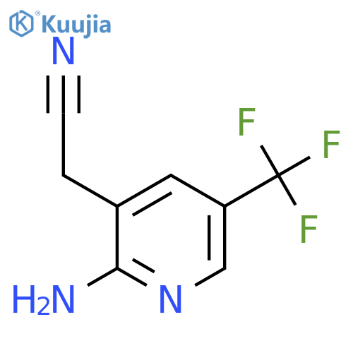 2-Amino-5-(trifluoromethyl)pyridine-3-acetonitrile structure