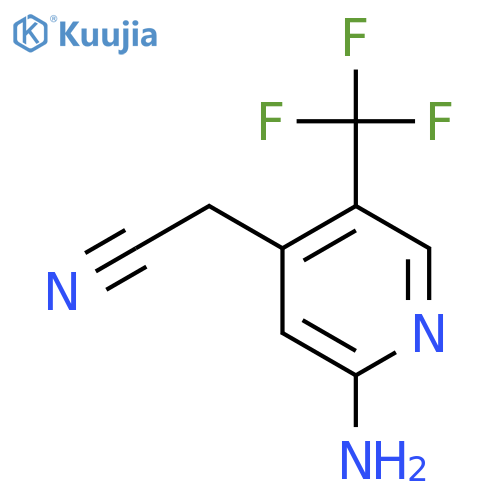 2-Amino-5-(trifluoromethyl)pyridine-4-acetonitrile structure