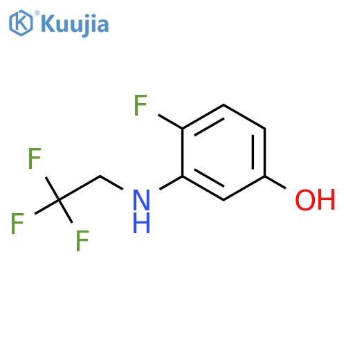 4-fluoro-3-(2,2,2-trifluoroethyl)aminophenol structure