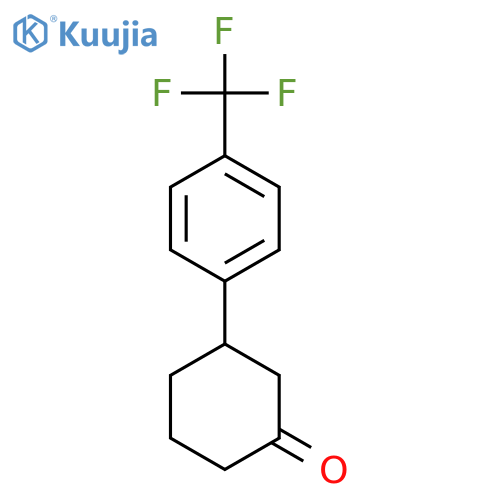 Cyclohexanone, 3-[4-(trifluoromethyl)phenyl]- structure