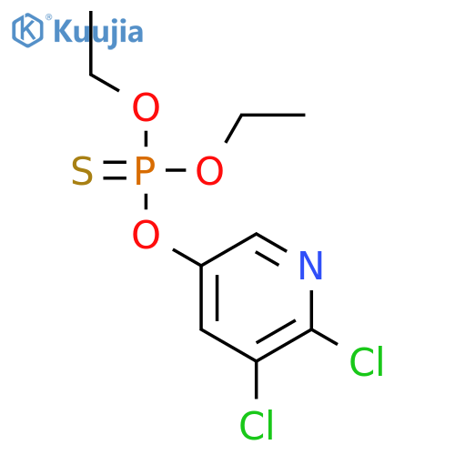 Phosphorothioic acid, O-(5,6-dichloro-3-pyridinyl) O,O-diethyl ester structure