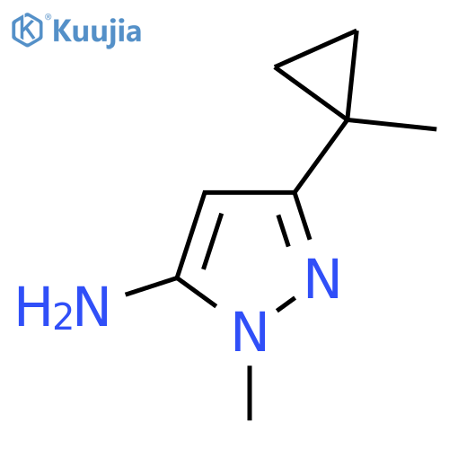 1-Methyl-3-(1-methylcyclopropyl)-1H-pyrazol-5-amine structure