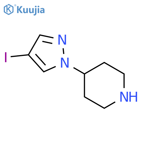 4-(4-iodo-1H-pyrazol-1-yl)piperidine structure