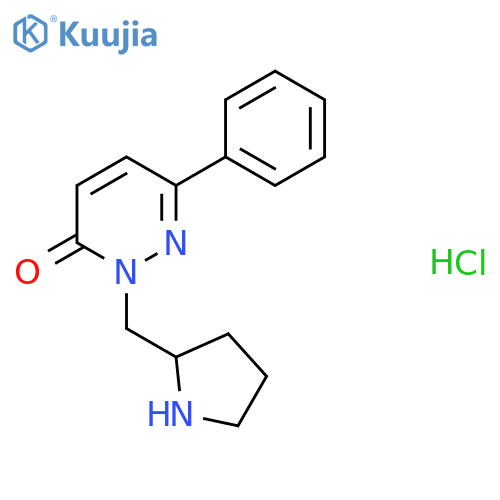 6-Phenyl-2-(pyrrolidin-2-ylmethyl)pyridazin-3-one;hydrochloride structure