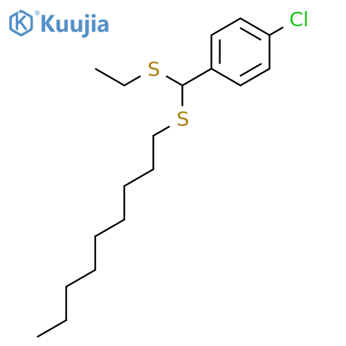 Benzene, 1-chloro-4-[(ethylthio)(nonylthio)methyl]- structure