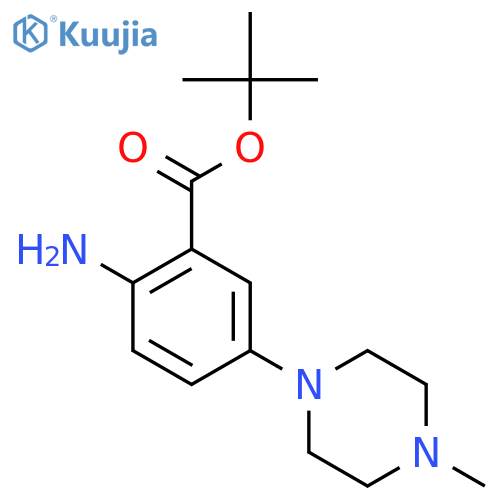 Tert-butyl 2-amino-5-(4-methylpiperazin-1-yl)benzoate structure