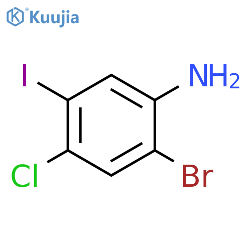Benzenamine, 2-bromo-4-chloro-5-iodo- structure